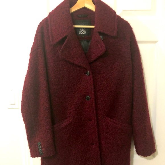 Hilary Radley Boucle Wool Boat Burgundy - Picture 2 of 6